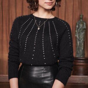 Sezane x Le Fil Rouge Sylvestre Jumper in Noir Size Small